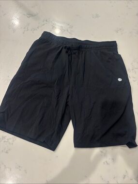 Men's G Gradual Black Athletic Shorts with Elastic Waistband